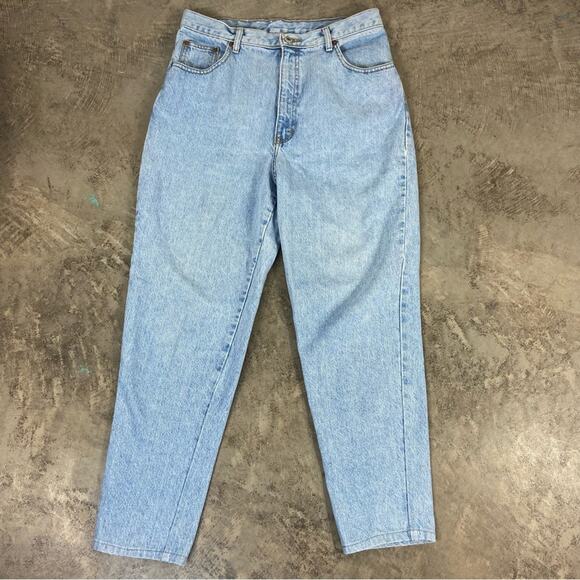 Vintage 90s Enuf International Classic Light Wash High Waisted Tapered Mom Jeans - Picture 6 of 14